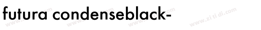 futura condenseblack字体转换